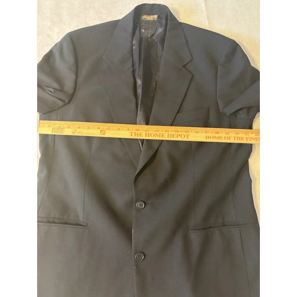 Brooks Brothers Mens Black Two Button Blazer Jacket Notch Suit Coat‎